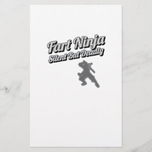 Papelaria Fart Ninja Silencioso Mas Camisa Mortal