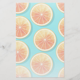 Papelaria Fatias de Laranja no Azul