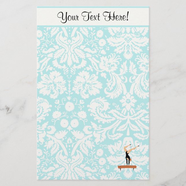 Papelaria Feixe de equilíbrio da ginástica (Frente)