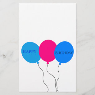 Papelaria Feliz aniversário dos balões