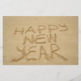 Papelaria Feliz ano novo na areia