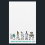 Papelaria Feliz Feriados Judeus do Nova Iorque NYC Hanukkah<br><div class="desc">Stationery apresenta uma ilustração original de famosos prédios de Nova Iorque "vestidos" para a temporada de festas. Perfeito por enviar a carta anual do Chanucá! Esta ilustração Chanukah também está disponível em outros produtos. Não vê o que está procurando? Precisa de ajuda para a personalização? Entre em contato com Rebecca...</div>