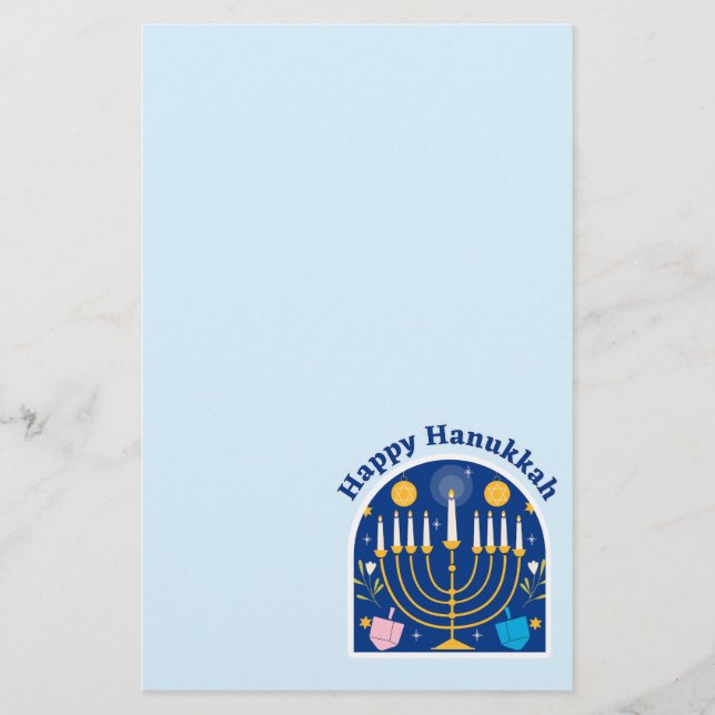 Papelaria Feliz Festa de Hanukkah Festiva (Frente)