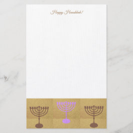 Papelaria Feliz Festival de Luzes de Hanukkah