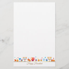 Papelaria Feliz Festival de Luzes de Hanukkah