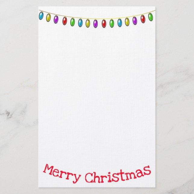 Papelaria Feliz Natal com Luzes de Natal (Frente)