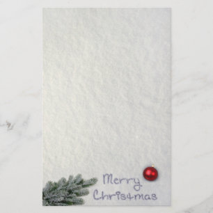 Papelaria Feliz Natal escrito na neve