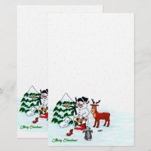 Papelaria Feliz Natal! Neve com Amigos