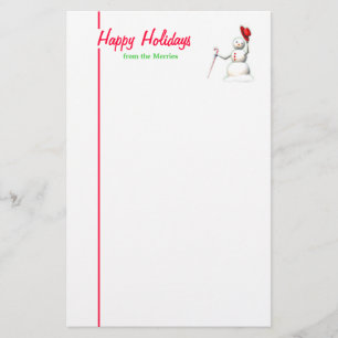 Papelaria Feliz Natal Snowman