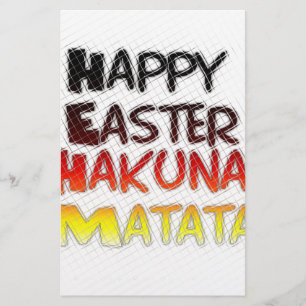 Papelaria Felz pascoa Abençoado Hakuna Matata Holiday