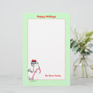 Papelaria Feriado de Natal Snowman