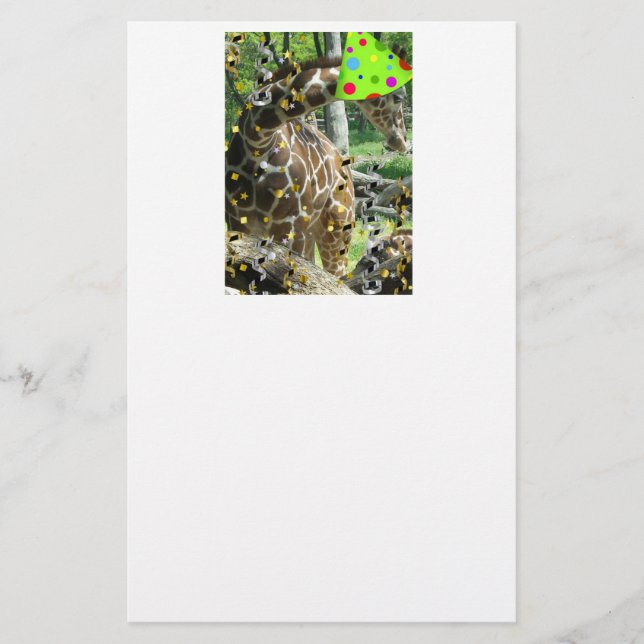 Papelaria Festa de aniversário Giraffe (Frente)