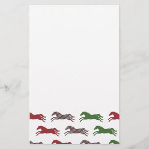 Papelaria Festa de Holiday Horse com Natal em Branco