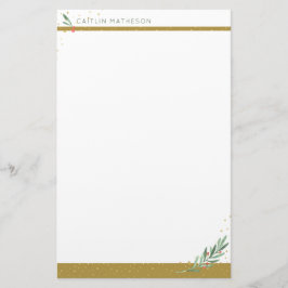 Papelaria Festivo Dourado inverno Verde Férias de Natal