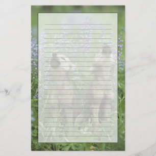Papelaria Filhotes de cachorro de lobo que urram no prado