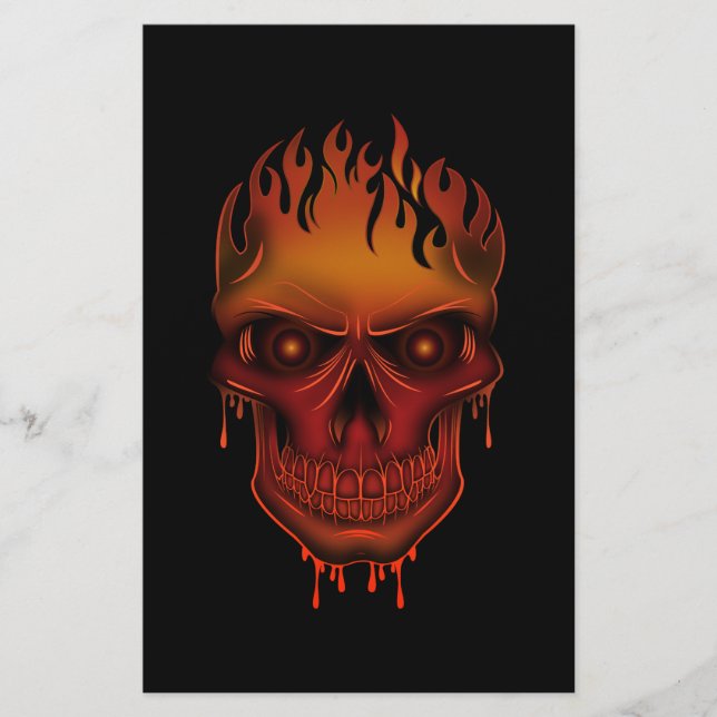 Papelaria Flame Skull (Frente)