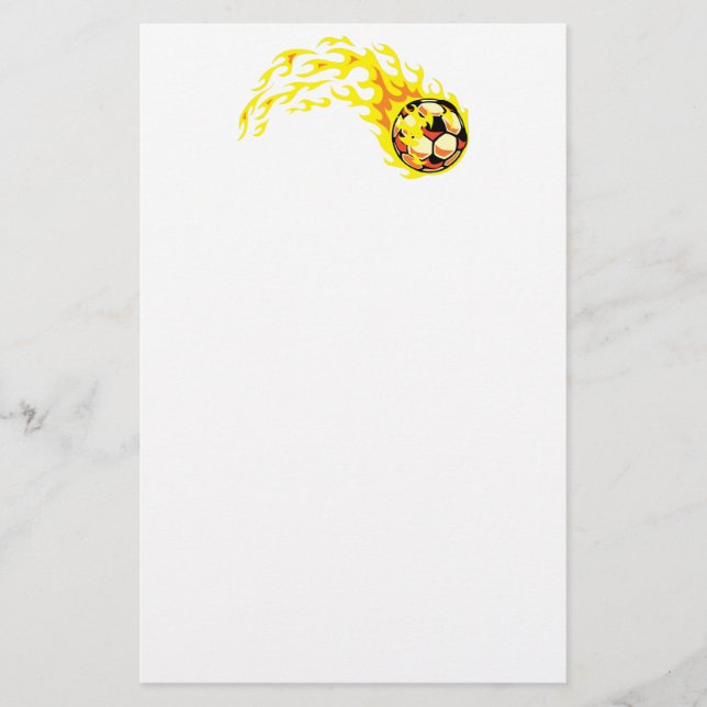 Papelaria Flaming' Soccer Ball (Frente)