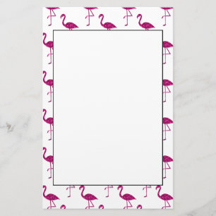 Papelaria Flamingo brilhante Padrão de brilho de glitter ros