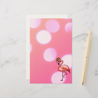 Papelaria Flamingo Rosa Natal Tropical Feriado