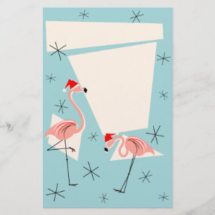 Papelaria Flamingo Santas Carta Azul