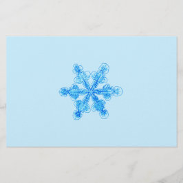 Papelaria Floco de neve azul-inverno