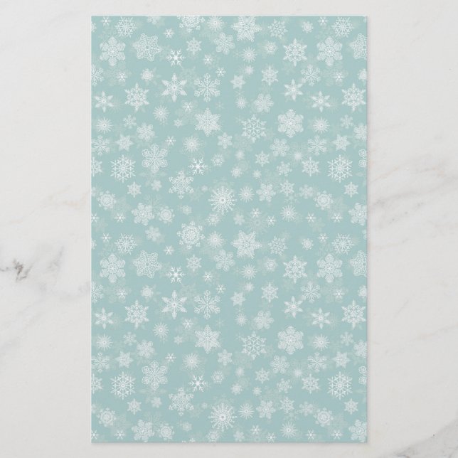Papelaria Flocos de neve de feriado Feliz Natal (Frente)