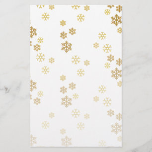 Papelaria Flocos de neve de folha de ouro