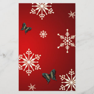 Papelaria Flocos de neve e borboletas