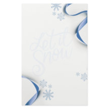 Flocos de neve e fitas deixam nevar