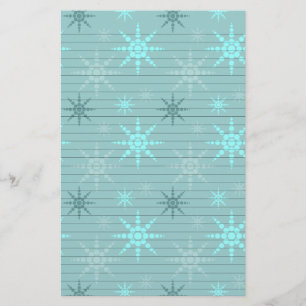 Papelaria Flocos de neve no azul