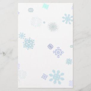 Papelaria Flocos de neve pálidos