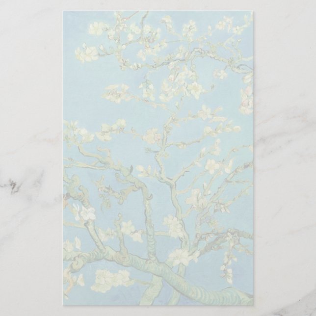 Papelaria Flor | 1890 da amêndoa de Van Gogh | (Frente)