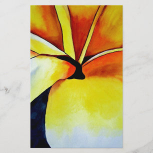 Papelaria Flor de Frangipani tropical abstrato art