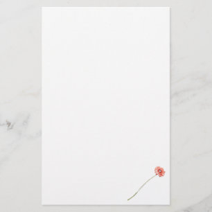 Papelaria Flor de Gerbera Vermelho Pálido