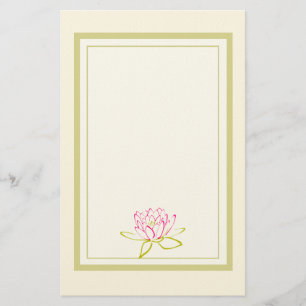 Papelaria Flor de lótus/Ilustração de lírio de água