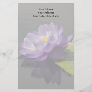 Papelaria Flor Waterlily Roxo Azul