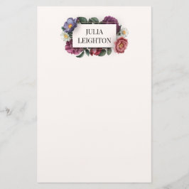 Papelaria Florais escuros