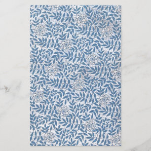 PAPELARIA FLORAL AZUL ELEGANTE