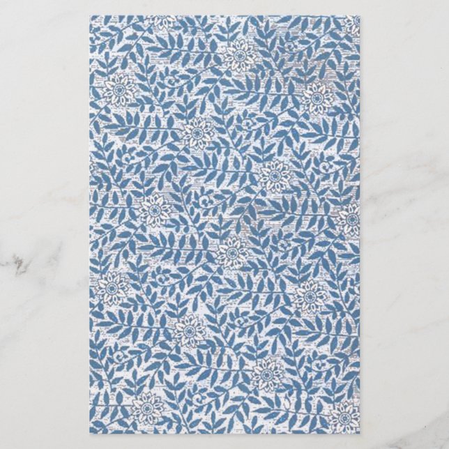 PAPELARIA FLORAL AZUL ELEGANTE (Frente)