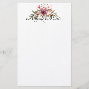 Papelaria Floral Personalizado Elegante