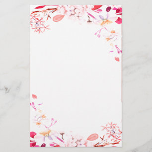 Papelaria Floral rosa