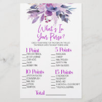 Floral Roxo O que há no jogo de Chá de panela