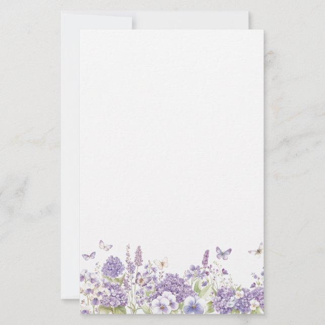 Papelaria Floral Stationery Paper (Frente)