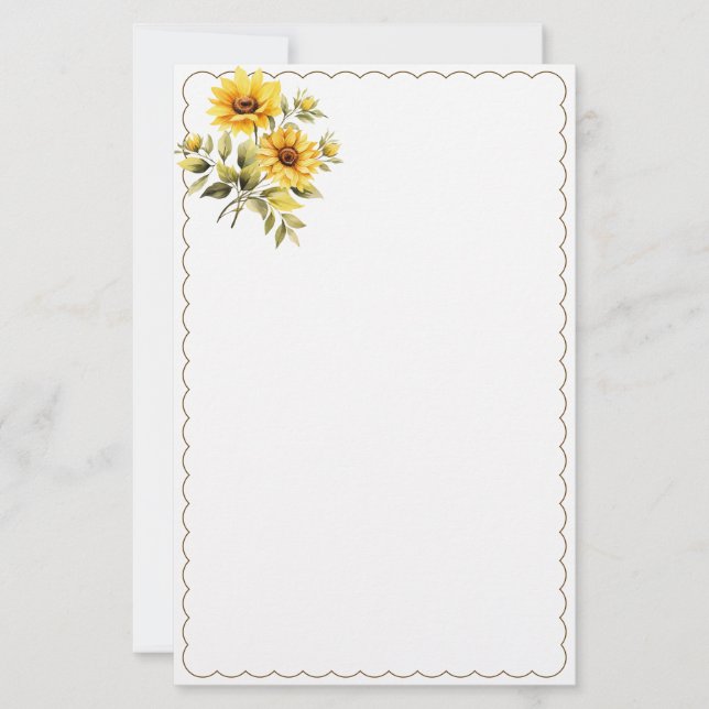 Papelaria Floral Stationery Paper (Frente)