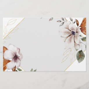 Papelaria Flores brancas