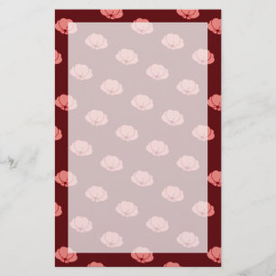 Papelaria Flores Cor-de-Rosa de Crisântemo Japonês