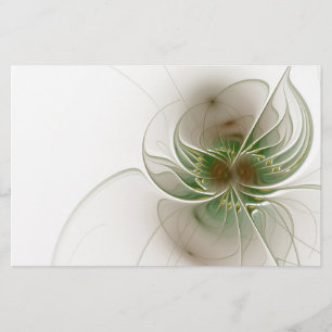 Papelaria Flores de fantasia fractal suaves e tenra