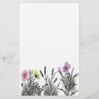 Papelaria flores matizadas