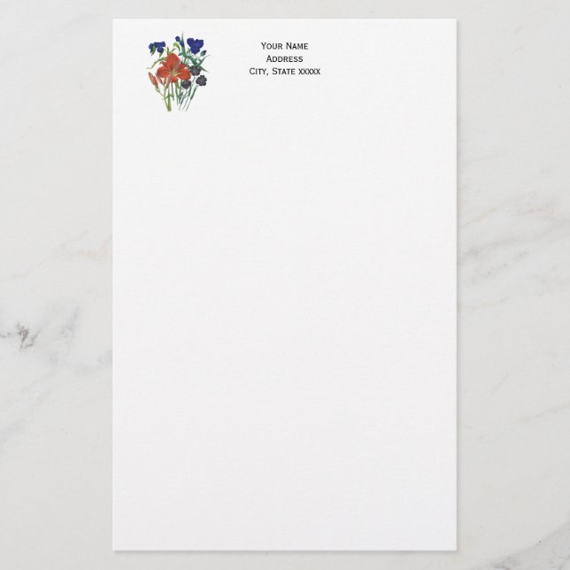Papelaria Flores - NavyBlue - TRANS - Fl8878 - 024 (Frente)