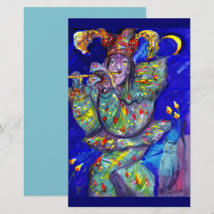 Papelaria FLUTIST IN BLUE / Venetian Carnival Night Statione